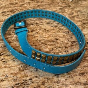Burton Blue Studded Belt